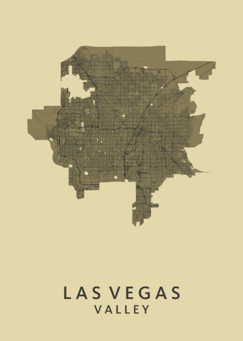 Las Vegas GoldenRod Stadskaart Poster Kopen