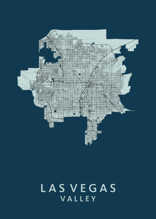 Las Vegas Navy Stadskaart Poster Kopen