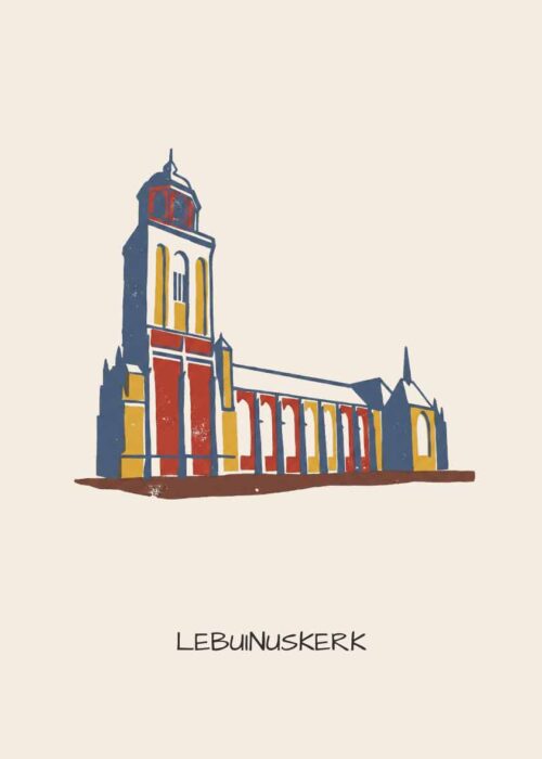 Lebuinuskerk Deventer - Linosnede-stijl