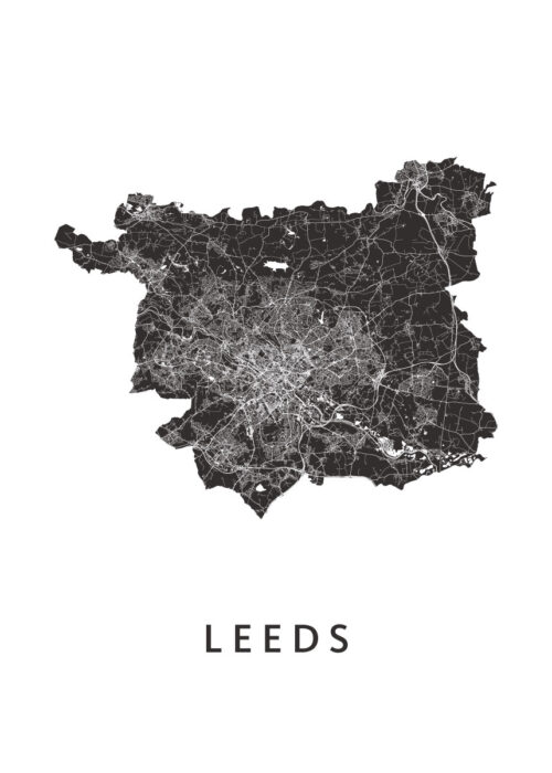 Leeds Stadskaart Poster Kopen