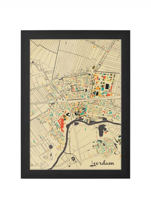 Leerdam Ingelijst in Zwart lijst Kopen | Kunst in Kaart