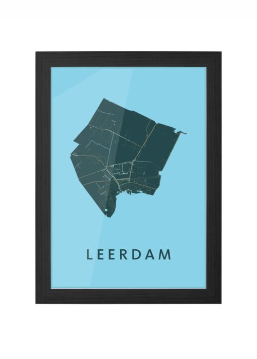 Leerdam Azure Ingelijst in Zwart lijst Kopen | Kunst in Kaart