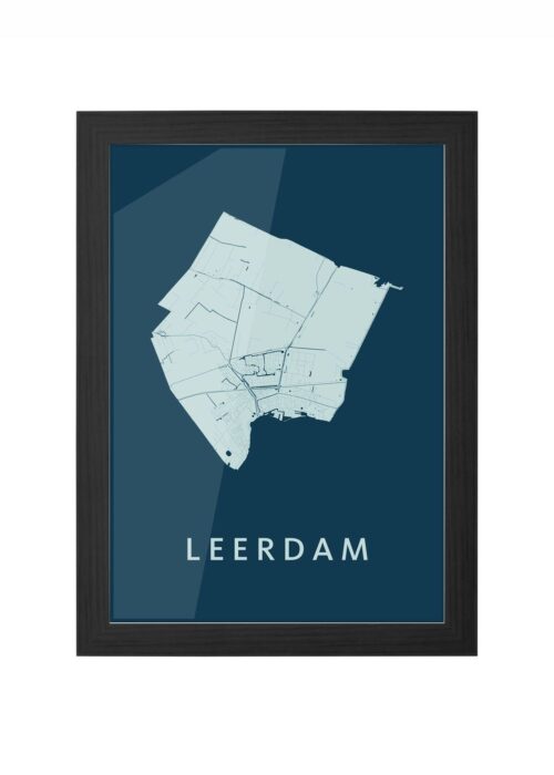 Leerdam Feldgrau Ingelijst in Zwart lijst Kopen | Kunst in Kaart