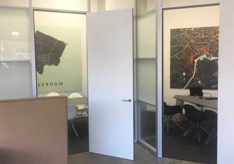 Dibond Stadskaart Leerdam voor Van Ekeren Kuiper Makelaardij