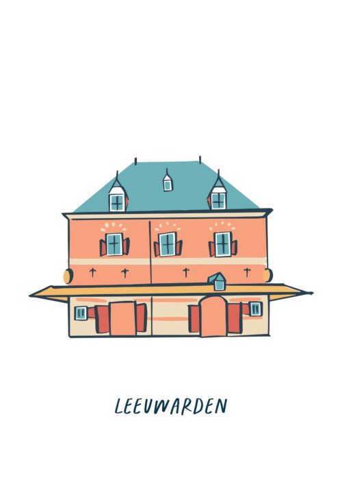 De Waag Leeuwarden — Illustratie Poster