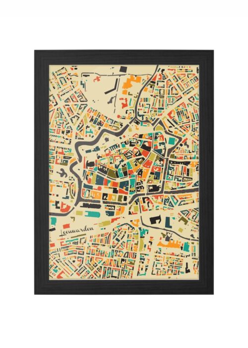 Leeuwarden Ingelijst in Zwart lijst Kopen | Kunst in Kaart