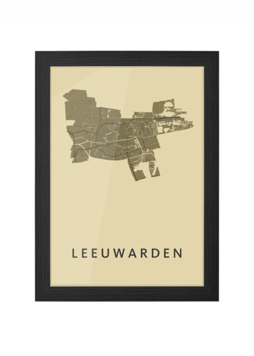 Leeuwarden GoldenRod Ingelijst in Zwart lijst Kopen | Kunst in Kaart