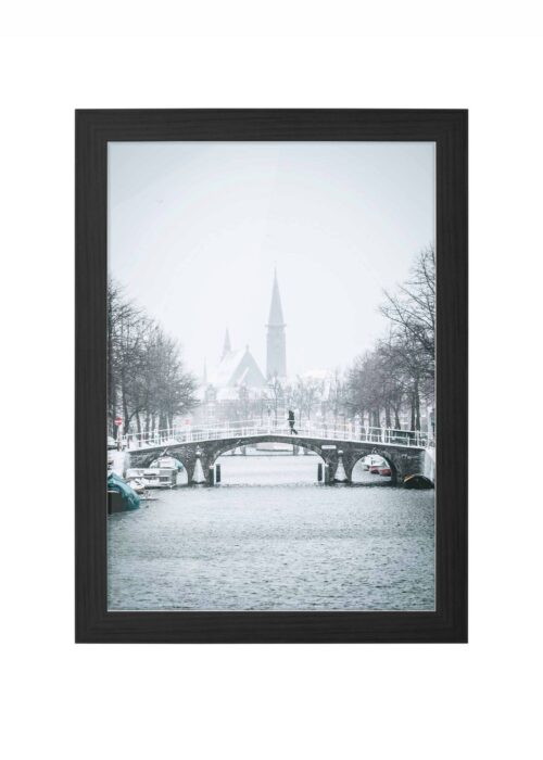 herengracht fotografie poster ingelijst in zwarte lijst