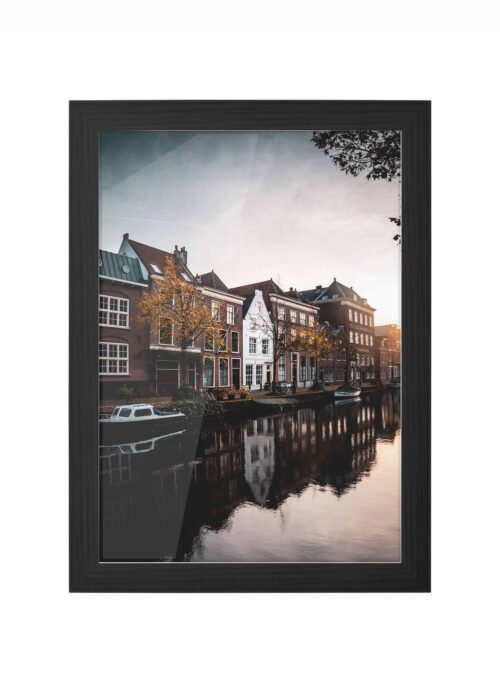 oude rijn bij dag fotografie poster ingelijst in zwarte lijst