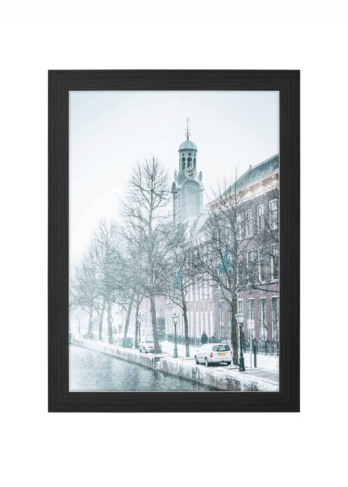 rapenburg fotografie poster ingelijst in zwarte lijst