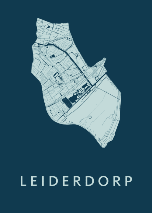 Leiderdorp Feldgrau Stadskaart Poster Kopen