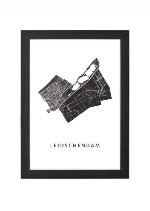Leidschendam White Ingelijst in Zwart lijst Kopen | Kunst in Kaart
