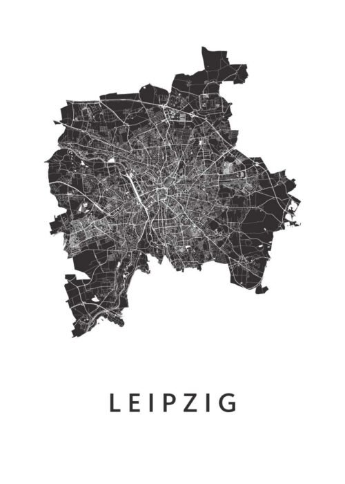 Leipzig Stadskaart Poster Kopen