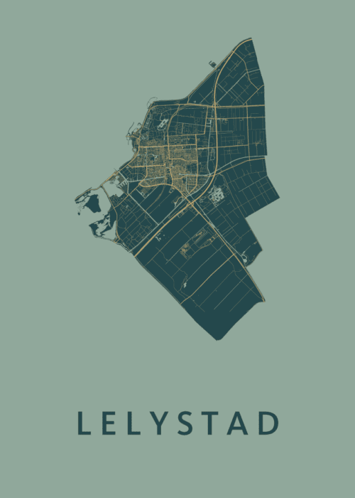 Lelystad Stadskaart poster Amazon