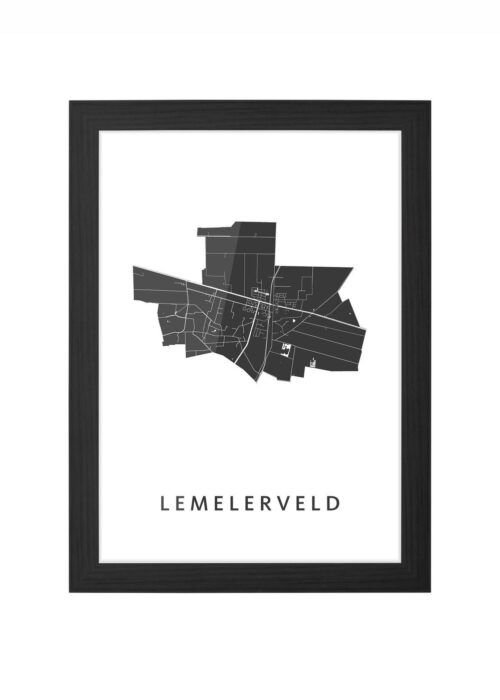 Lemelerveld Ingelijst in Zwart lijst Kopen | Kunst in Kaart