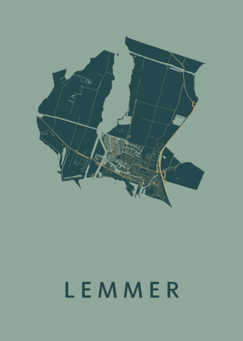 Lemmer Amazon Stadskaart Poster Kopen