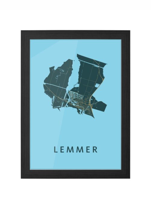 Lemmer Azure Ingelijst in Zwart lijst Kopen | Kunst in Kaart