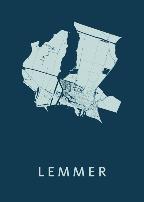 Lemmer Feldgrau Stadskaart Poster Kopen
