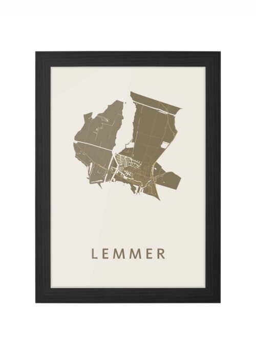 Lemmer Gold Ingelijst in Zwart lijst Kopen | Kunst in Kaart