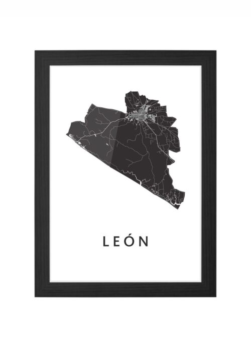 León Ingelijst in Zwart lijst Kopen | Kunst in Kaart