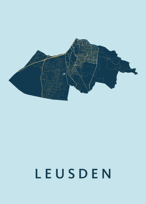Leusden Prussian Stadskaart Poster Kopen