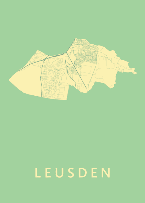 Leusden Spring Stadskaart Poster Kopen