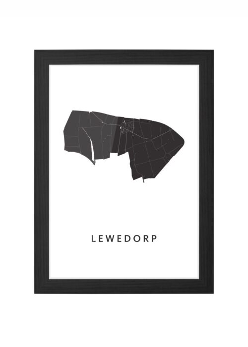 Lewedorp Ingelijst in Zwart lijst Kopen | Kunst in Kaart