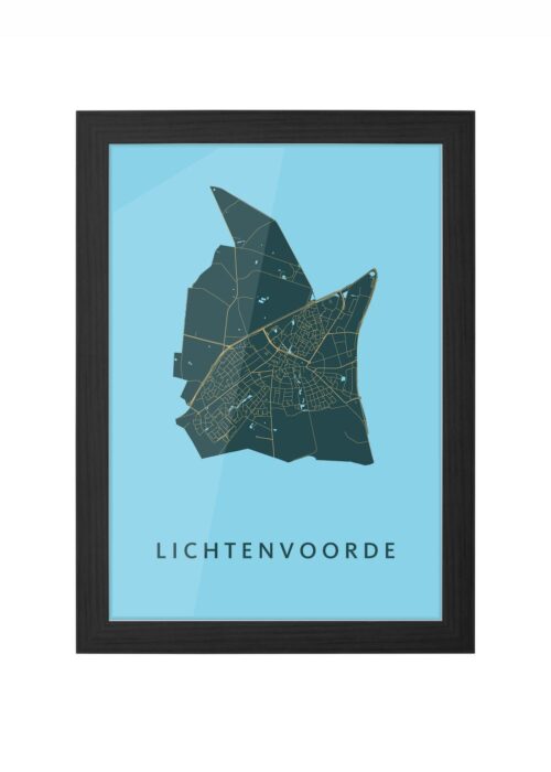 Lichtenvoorde Azure Ingelijst in Zwart lijst Kopen | Kunst in Kaart