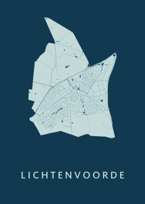 Lichtenvoorde Feldgrau Stadskaart Poster Kopen