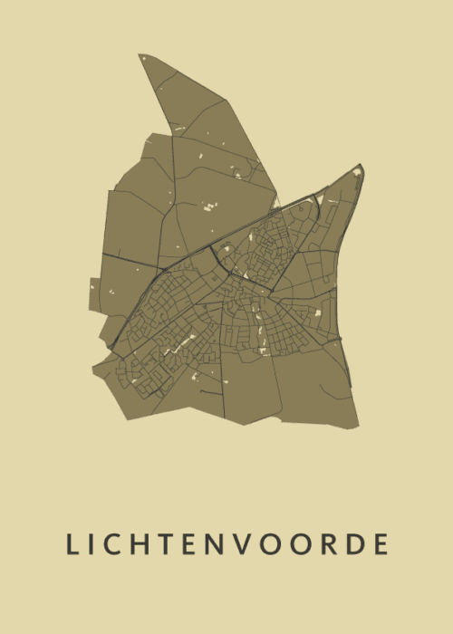 Lichtenvoorde GoldenRod Stadskaart Poster Kopen