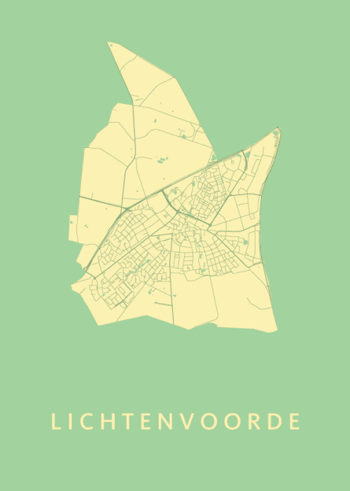 Lichtenvoorde Spring Stadskaart Poster Kopen