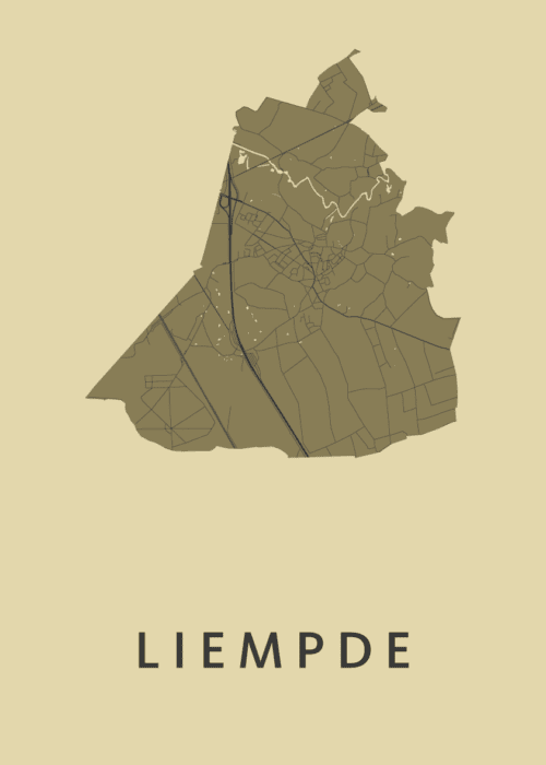 Liempde GoldenRod Stadskaart Poster Kopen