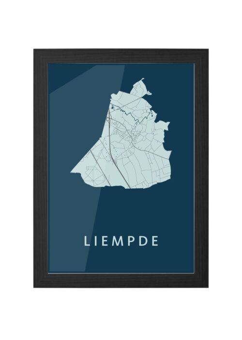 Liempde Navy Ingelijst in Zwart lijst Kopen | Kunst in Kaart
