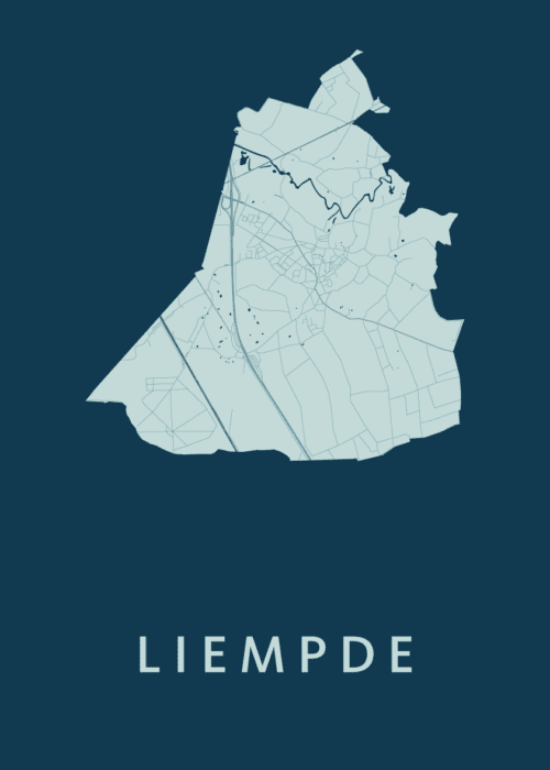 Liempde Feldgrau Stadskaart Poster Kopen