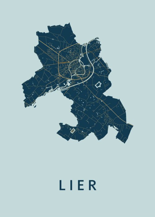 Lier Prussian Stadskaart Poster Kopen
