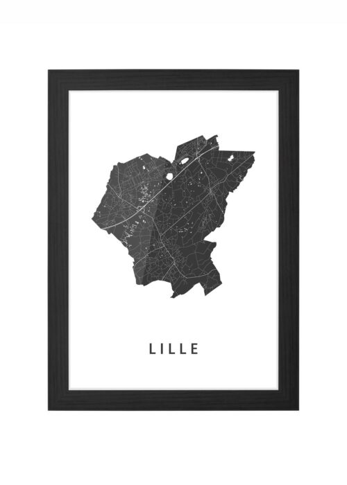 Lille (België) Ingelijst in Zwart lijst Kopen | Kunst in Kaart