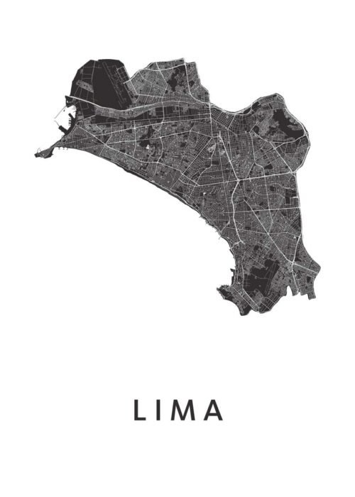 Lima Stadskaart Poster Kopen