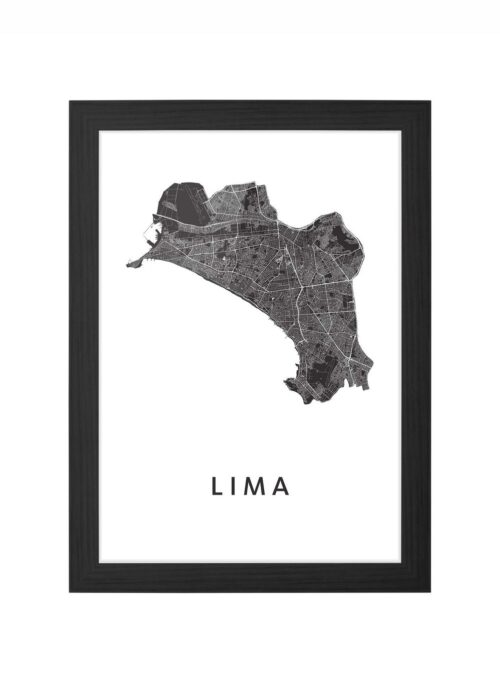 Lima Ingelijst in Zwart lijst Kopen | Kunst in Kaart
