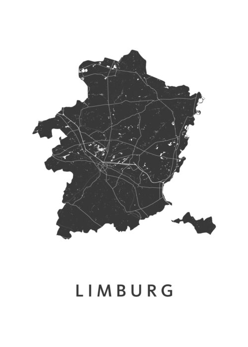 Limburg Provinciekaart Poster België