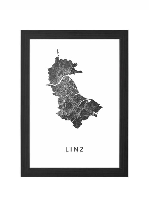 Linz Ingelijst in Zwart lijst Kopen | Kunst in Kaart