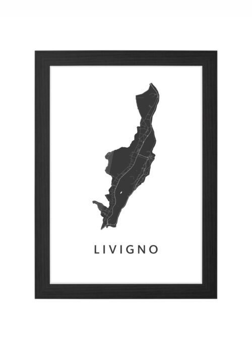 Livigno Ingelijst in Zwart lijst Kopen | Kunst in Kaart