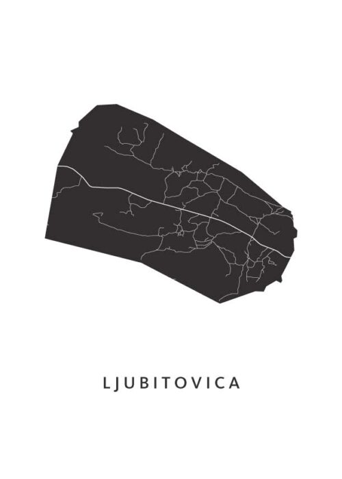 Ljubitovica Stadskaart Poster Kopen