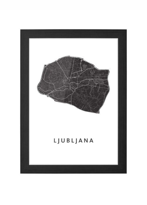 Ljubljana Ingelijst in Zwart lijst Kopen | Kunst in Kaart