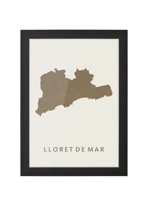 Lloret de Mar Gold Ingelijst in Zwart lijst Kopen | Kunst in Kaart