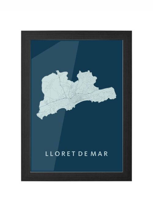 Lloret de Mar Navy Ingelijst in Zwart lijst Kopen | Kunst in Kaart