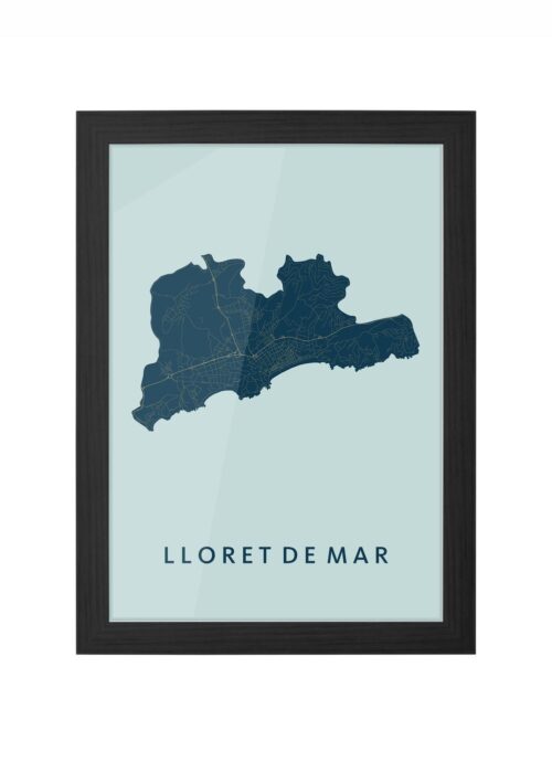 Lloret de Mar Prussian Ingelijst in Zwart lijst Kopen | Kunst in Kaart
