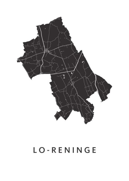 Lo-Reringe Stadskaart Poster Kopen
