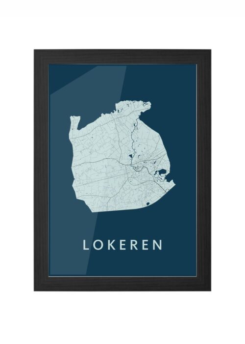 Lokeren Navy Ingelijst in Zwart lijst Kopen | Kunst in Kaart