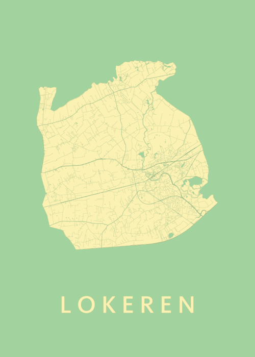 Lokeren Spring Stadskaart Poster Kopen