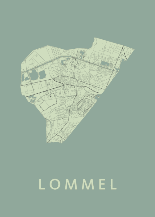 Lommel Olive Stadskaart Poster Kopen